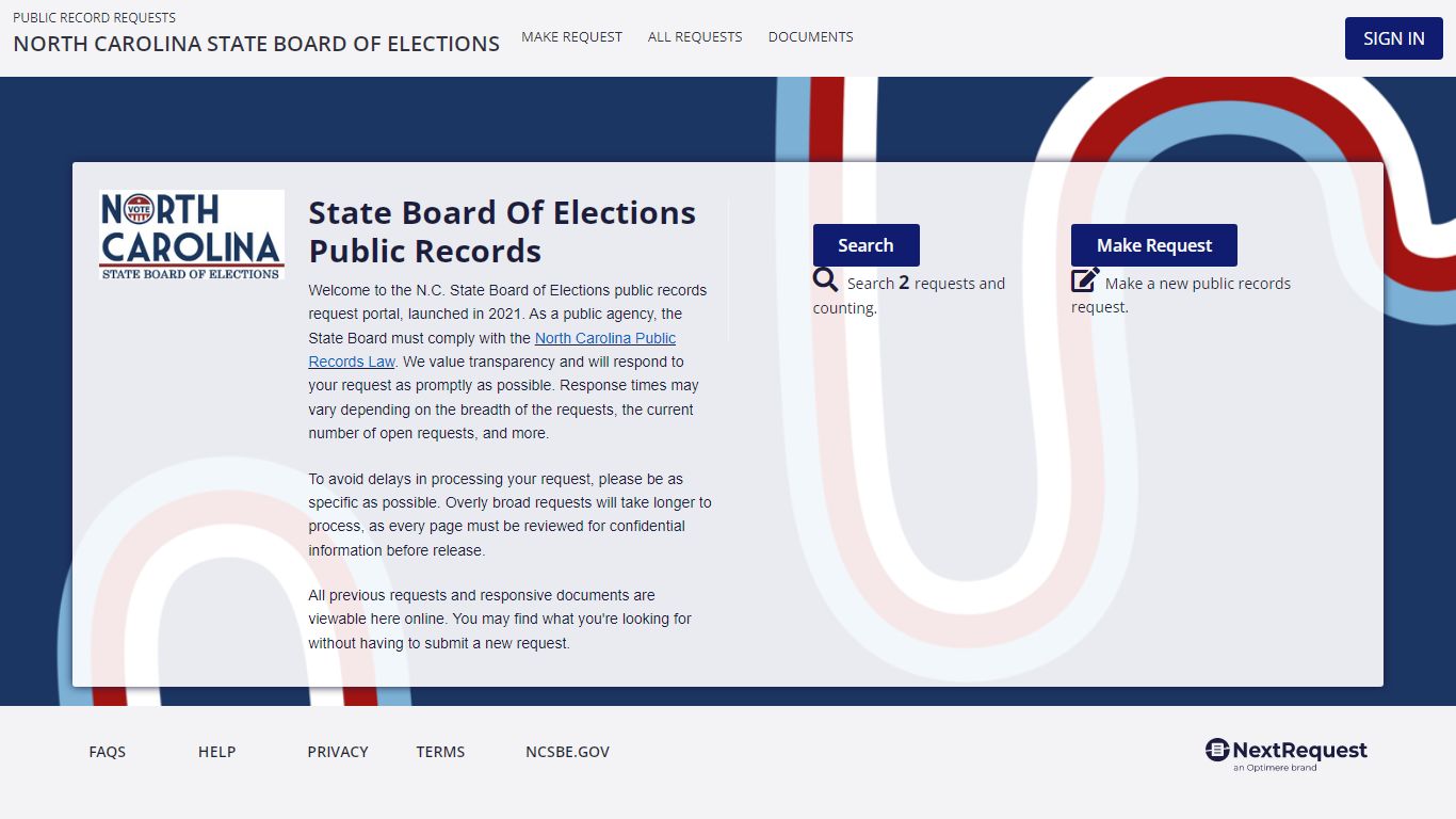 State Board of Elections Public RecordsNextRequest - Modern FOIA ...